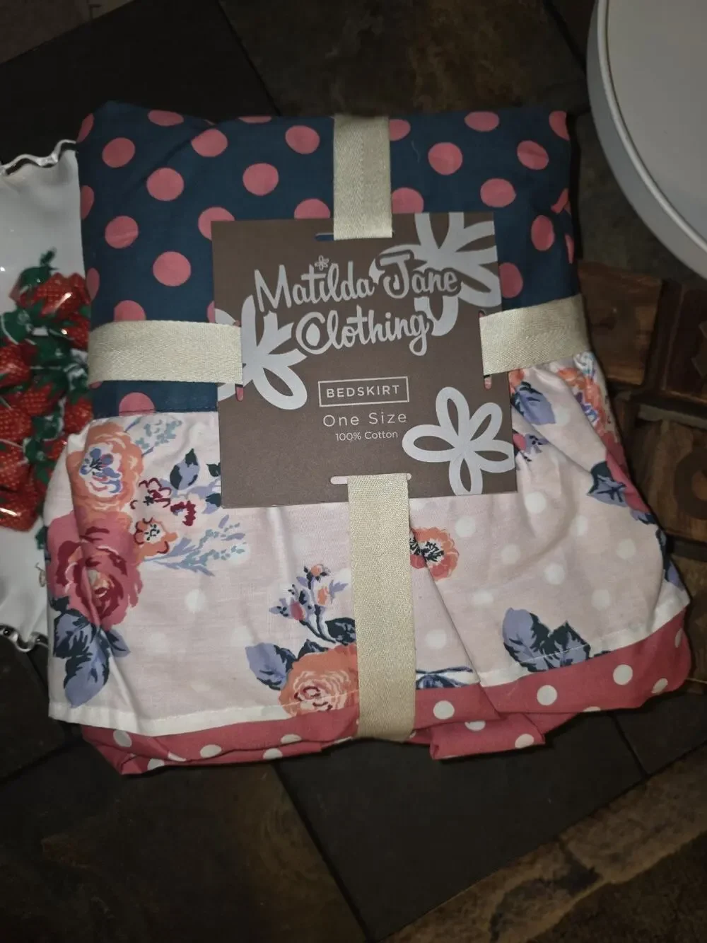 Matilda Jane Clothing One Size Bed Skirt Florals Polka Dot NWT Cottagecore